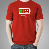 Low Battery Waiting For Energy Funny Men’s T-Shirt