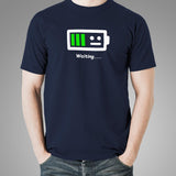 Low Battery Waiting For Energy Funny Men’s T-Shirt