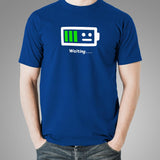 Low Battery Waiting For Energy Funny Men’s T-Shirt