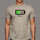 Low Battery Waiting For Energy Funny Men’s T-Shirt