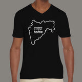 Maharashtra is My Home Men's nationalism  v neck T-shirts online india