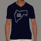 Maharashtra is My Home Men's indian v neck T-shirts online india