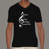 Music  v neck T-Shirt For Men