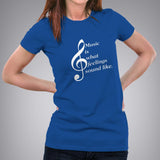 Music  T-Shirt For Women india online