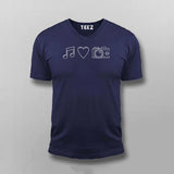 MUSIC, CAMERA, LOVE T-shirt For Men