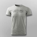 MUSIC, CAMERA, LOVE T-shirt For Men