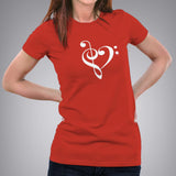 Music Heart T-Shirt For Women