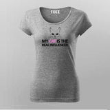My Cat Is The Real Influencer Funny T-Shirt For Women