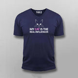 My Cat Is The Real Influencer Funny T-shirt For Men