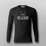 My Cat Is The Real Influencer Funny T-shirt For Men