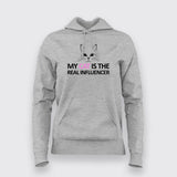 My Cat Is The Real Influencer Funny T-Shirt For Women