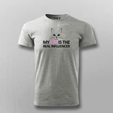 My Cat Is The Real Influencer Funny T-shirt For Men