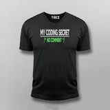 My Coding Secret V Neck  T-shirt For Men