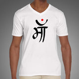 Maa In Hindi V Neck T-Shirt For Men Online India