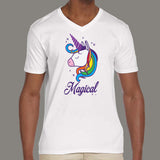 Unicorn Magical V Neck T-Shirt For Men online india