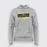 May The Mass Times Acceleration Be With You Funny Science Hoodies For Women