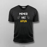 Memer Hai Apun Funny Hindi V-neck T-shirt For Men Online India