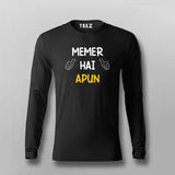 Memer Hai Apun Funny Hindi Full Sleeve T-shirt For Men Online Teez