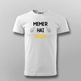 Memer Hai Apun Funny Hindi T-shirt For Men Online Teez