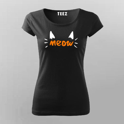 Meow T-Shirt For Women In Online India