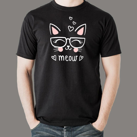 Cute Meow T-Shirt For Men Online India