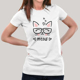 Cute Meow T-Shirt For Women India