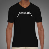 Funny Metadata V Neck T-Shirt For Men Online India