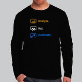 Analyze Act Automate Power Platform Full Sleeve T-Shirt For Men Online India