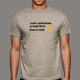 I Wish I Could Donate My Body Fat Funny Minion T-Shirt For Men
