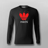 Mirchi Hindi Slogan Full sleeve T-shirt For Men Online Teez