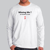 Missing Semicolon Say Goodbye To Sleep Funny Programmer Full Sleeve T-Shirt For Men India