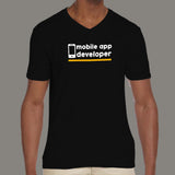 Mobile App Developer V Neck T-Shirt For Men online india