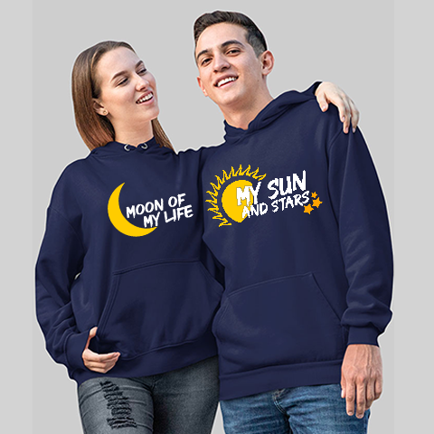 Moon Of My Life My Sun And My Stars Best Couple Hoodies online India