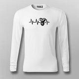 Motorcycle Engine Heartbeat T-Shirt For Men