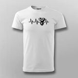 Motorcycle Engine Heartbeat T-Shirt For Men