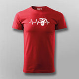 Motorcycle Engine Heartbeat T-Shirt For Men