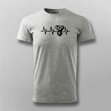 Motorcycle Engine Heartbeat T-Shirt For Men