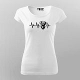 Motorcycle Engine Heartbeat T-Shirt For Women India
