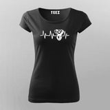 Motorcycle Engine Heartbeat T-Shirt For Women Online India