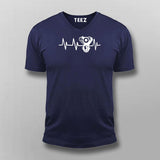 Motorcycle Engine Heartbeat T-Shirt For Men