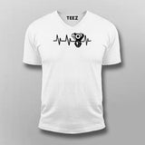 Motorcycle Engine Heartbeat T-Shirt For Men