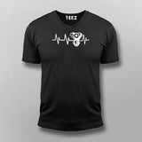 Motorcycle Engine Heartbeat V Neck T-Shirt Online