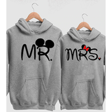Mr and Mrs Mickey Minnie Mouse Cute Couple Hoodies