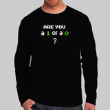 Are You A 1 Or A 0? Mr Robot Full Sleeve T-Shirt For Men Online India