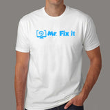 Mr. Fix it Funny Programming Humor Profession T-Shirt India