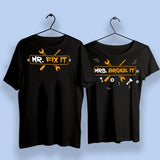 Mr Fix It Mrs Broke It Matching Couple T-Shirts Online India