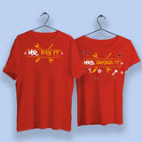 Mr Fix It Mrs Broke It Matching Couple T-Shirts