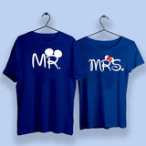 Mr and Mrs Mickey Minnie Mouse Cut Couple T-Shirts