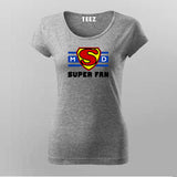 Ms Dhoni Super Fan T-Shirt For Women
