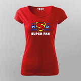 Ms Dhoni Super Fan T-Shirt For Women